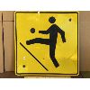 Image 1 : 'CHILDREN AT PLAY' ROAD SIGN - 30" SQ
