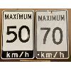 Image 1 : MAX 50 & 70 KM ROAD SIGNS - 24" X 36"