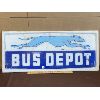Image 1 : GREYHOUND BUS DEPOT ACRYLIC SIGN - 19" X 44"