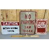 Image 1 : LOT OF 3 - ALUM SIGNS - CAUTION / FIRE / NO PARKING