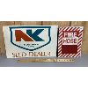Image 1 : LOT OF 2 - ALUM SIGNS - FIRE HOSE & DS SEED DEALER