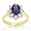 Image 1 : 1.75 ctw Kaynite & Diamond Ring 14k Yellow Gold - REF-95W8H