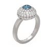 Image 1 : 2 ctw Intense Blue Diamond Ring 18K White Gold - REF-194K2Y