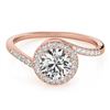 Image 1 : 0.75 ctw Certified VS/SI Diamond Bypass Ring 18k Rose Gold - REF-85R9K