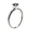 Image 3 : 0.77 ctw Certified Intense Blue Diamond Engagment Ring 10k White Gold - REF-67M5G