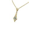 Image 2 : 1.64 ctw Intense Blue Diamond Necklace 18K Yellow Gold - REF-184A2N