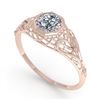 Image 2 : 0.50 ctw VS/SI Diamond Engagment Ring Art Deco 18k Rose Gold - REF-104N8F