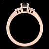 Image 3 : 0.75 ctw Fancy Black Diamond Engagment Ring 18k Rose Gold - REF-55X2A