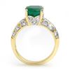 Image 2 : 3.83 ctw Emerald & Diamond Ring 10k Yellow Gold - REF-37G2W