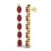 Image 2 : 7 ctw Ruby & VS/SI Diamond Certified Tennis Earrings 10k Yellow Gold - REF-49M9G