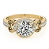 Image 1 : 0.8 ctw Certified VS/SI Diamond Halo Ring 18k Yellow Gold - REF-94Y2X