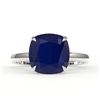 Image 1 : 6 ctw Cushion Cut Sapphire Designer Engagment RNG 18k White Gold - REF-38N2F