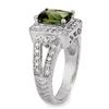 Image 2 : 2.55 ctw Green Tourmaline & Diamond Ring 18k White Gold - REF-118X2A