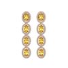 Image 1 : 5.4 ctw Fancy Citrine & Diamond Micro Pave Halo Earrings 10k Rose Gold - REF-143H6R