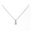 Image 2 : 0.9 ctw Princess Cut Diamond Designer Necklace 18K White Gold - REF-139H2R