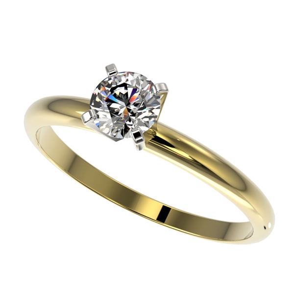 0.50 ctw Certified Quality Diamond Engagment Ring 10k Yellow Gold - REF-40A8N