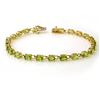 Image 1 : 6.0 ctw Peridot Bracelet 10k Yellow Gold - REF-53R5K