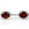 Image 2 : 16.33 ctw Garnet & Diamond Bracelet 14k White Gold - REF-136G8W