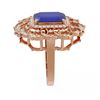 Image 2 : 6.75 ctw Sapphire & Diamond Ring 18K Rose Gold - REF-178Y2X