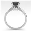 Image 3 : 1.50 ctw Black Diamond Engagment Designer Ring 14k White Gold - REF-35F6M