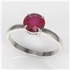 Image 2 : 2 ctw Ruby Designer Engagment Ring 18k White Gold - REF-26Y3X