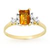 Image 1 : 1.14 ctw Citrine & Diamond Ring 10k Yellow Gold - REF-10G2W