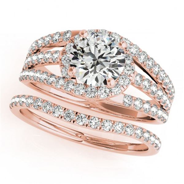 1.15 ctw Certified VS/SI Diamond 2pc Wedding Set 14k Rose Gold - REF-114Y5X