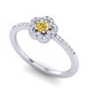 Image 2 : 0.40 ctw Citrine & Micro VS/SI Diamond Ring 10k White Gold - REF-24K5Y