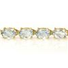 Image 2 : 12.0 ctw Aquamarine Bracelet 10k Yellow Gold - REF-74R9K