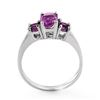 Image 2 : 0.85 ctw Amethyst Ring 18k White Gold - REF-22N4F
