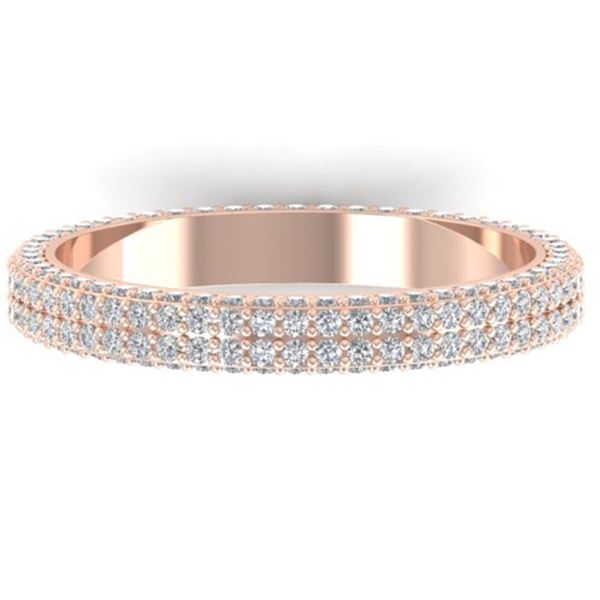 1.75 ctw Certified VS/SI Diamond Micro Eternity Ring 14k Rose Gold - REF-130X9A