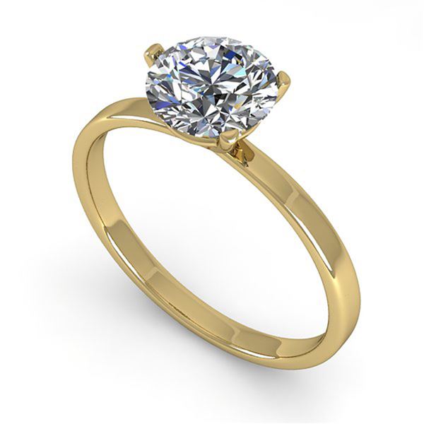 0.50 ctw Certified VS/SI Diamond Engagment Ring Martini 18k Yellow Gold - REF-82M5G