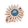 Image 3 : 3.05 ctw London Topaz & Diamond Ring 18K Rose Gold - REF-174X4A