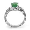 Image 2 : 2.56 ctw Emerald & Diamond Ring 18k White Gold - REF-52A3N