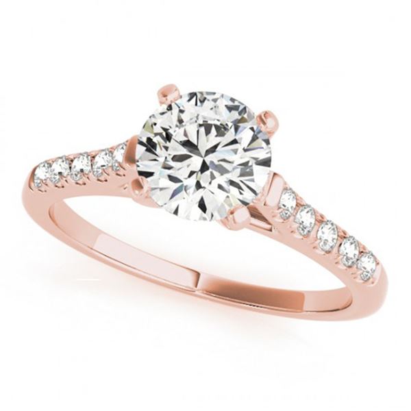 0.77 ctw Certified VS/SI Diamond Ring 18k Rose Gold - REF-100R9K