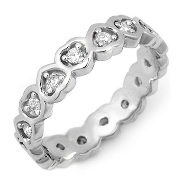 0.50 ctw Certified VS/SI Diamond Ring 10k White Gold - REF-28N2F