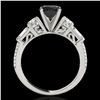 Image 2 : 2 ctw Certified VS Black Diamond Pave Solitaire Ring 10k White Gold - REF-97F2M
