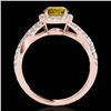 Image 2 : 1.54 ctw Certified SI/I Fancy Intense Yellow Diamond Ring 10k Rose Gold - REF-204X5A