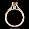 Image 3 : 1.36 ctw Intense Fancy Yellow Diamond Art Deco Ring 18k Rose Gold - REF-238M6G