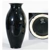 Image 1 : LARGE ROOKWOOD VASE in black high glaze fi