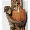 Image 2 : ENGLISH MAJOLICA MONKEY WALL POCKET 18 1/2