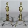 Image 1 : PAIR OF DOUBLE LEMON ANDIRONS, 25 1/2" hig