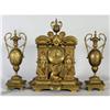 Image 1 : FRENCH BRONZE CLOCK SET 20 1/2" high late