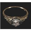 Image 1 : 14K GOLD AND DIAMOND RING,, PACKING/SHIPPI