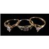 Image 1 : GROUP OF 3 DIAMOND RINGS each about .25 ct