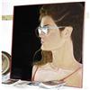 Image 1 : CINDY CRAWFORD PORTRAIT, 48"x48" oil on ca