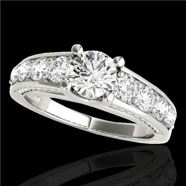 2.55 ctw Certified Diamond Solitaire Ring 10k White Gold - REF-259N3F