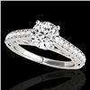 Image 1 : 1.4 ctw Certified Diamond Solitaire Ring 10k White Gold - REF-190H9R