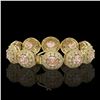 Image 2 : 40.92 ctw Morganite & Diamond Victorian Bracelet 14K Yellow Gold - REF-1709F3M