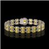 Image 3 : 14.14 ctw Citrine & Diamond Bracelet 14K White Gold - REF-209H3R